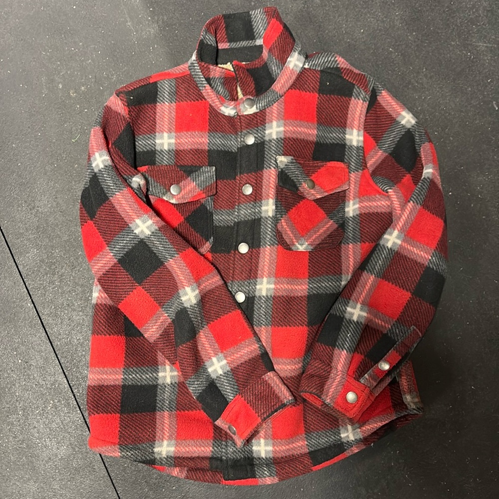 Kids 1012 Sherpa lined buttoned up coat